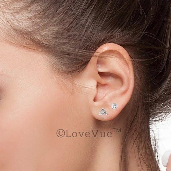 Certified 1ct. t.w. Diamond Love Knot Brilliant Cut Stud Earrings - Picture 6 of 15